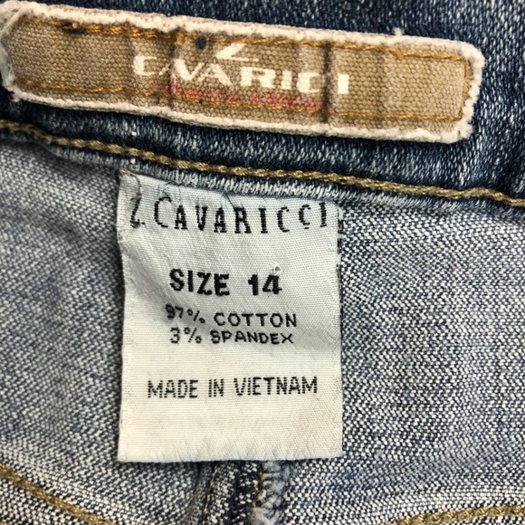 VTG Z Cavaricci Jean Skirt Womens Pockets Denim Slit 90s Y2K Grunge 14 - Picture 4 of 4